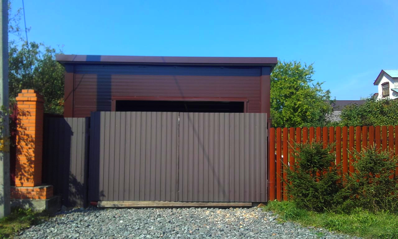 Гараж из сэндвич-панелей 4*7*3