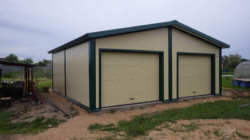 Гараж из сэндвич-панелей на 2 автомобиля 7*7*3